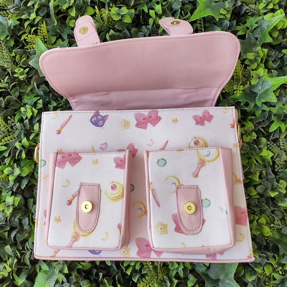 NEW anime sailor moon briefcase kawaii handbag  bag pink - Picture 2 of 7